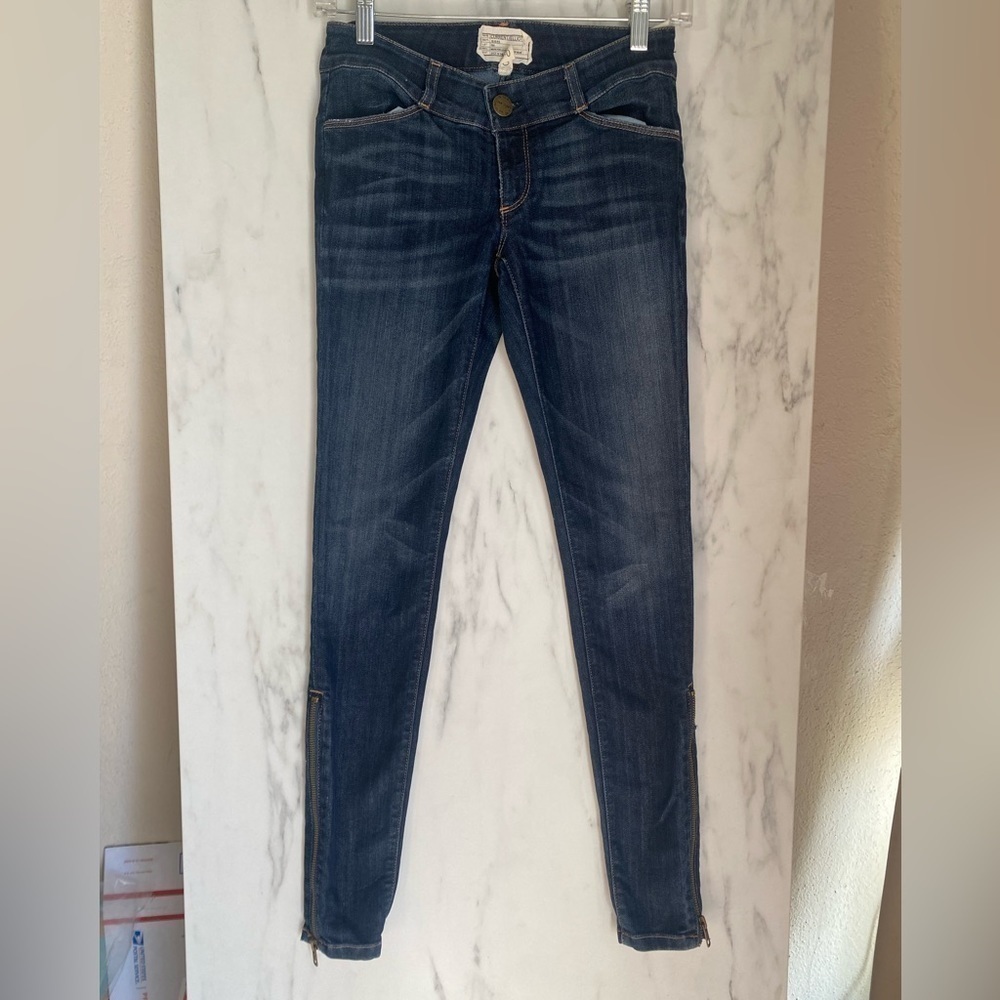 Current/Elliott Size 23 /0 The Cropped Legging w Long Zip